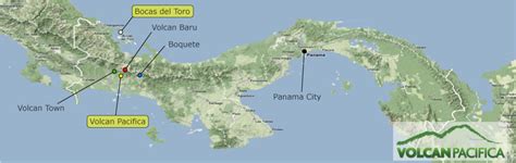 Maps of Panama and Volcan