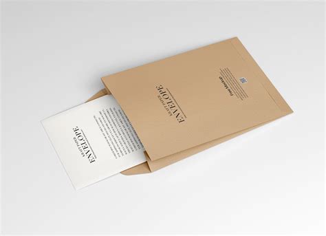 Kraft Paper Envelope Mockup | Free PSD Templates