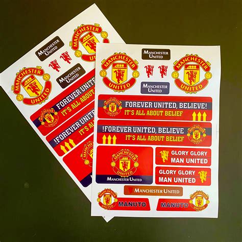 Manchester United/Soccer ball Stickers Sheet for laptop | Etsy