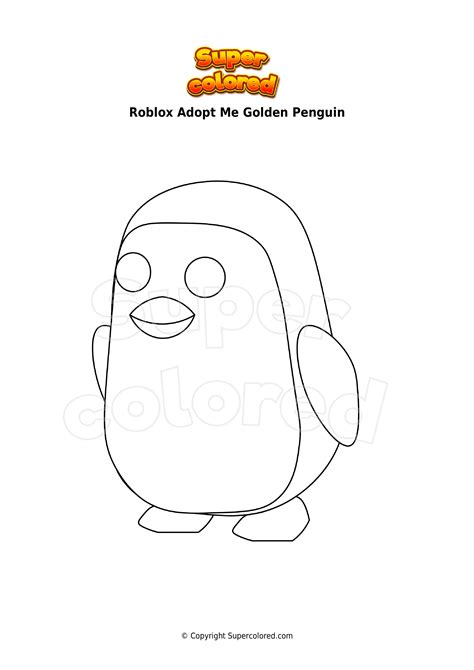 Coloriage Roblox Adopt Me Golden Penguin - Supercolored.com