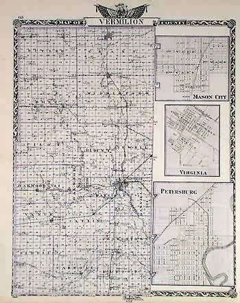 Map of Vermillion County - Art Source International