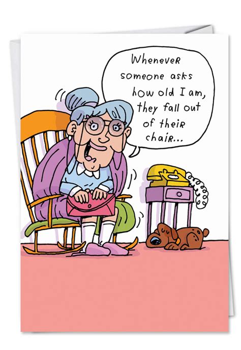 Fall Out Of Chair Funny Cartoons Happy Birthday Card