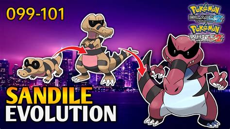 How To Evolve Sandile Into Krokorok And Krookodile In Pokemon Black 2 ...