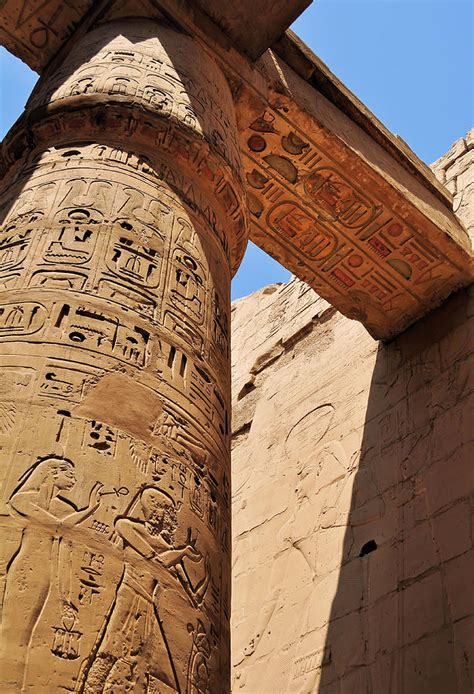 Karnak Temple Columns Photograph by Michelle Mcmahon | Fine Art America