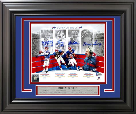 Buffalo Bills Hall Of Famers Autographed Framed 8x10 Photo With 4 ...