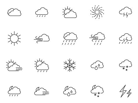 20 Free Weather Vector Icons (AI)