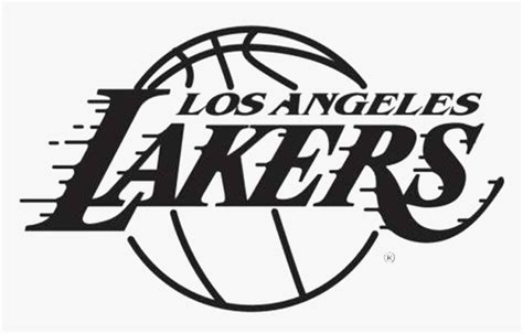 Lakers Black Logos - Lakers Black And White, HD Png Download - kindpng