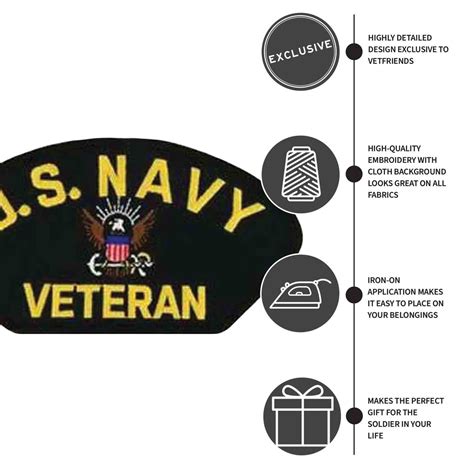 US Navy Veteran Patch / Vetfriends.com / Patches