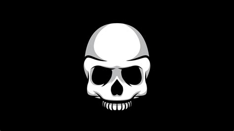 Skull Black Minimalism 4k Wallpaper,HD Artist Wallpapers,4k Wallpapers ...