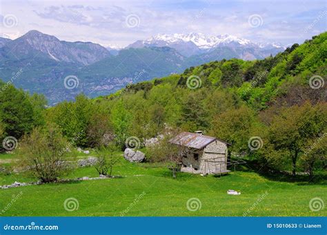 Monte Baldo stock image. Image of cottage, green, monte - 15010633