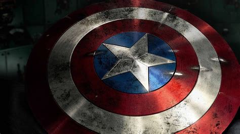 Download Scratched Captain America Shield Wallpaper | Wallpapers.com