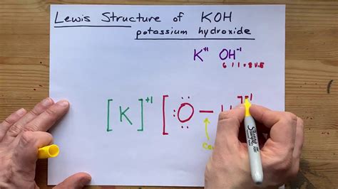 Lewis Structure of KOH, potassium hydroxide - YouTube