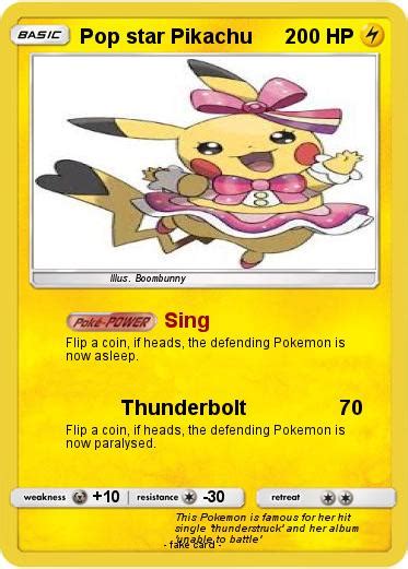 Pokémon Pop star Pikachu 9 9 - Sing - My Pokemon Card