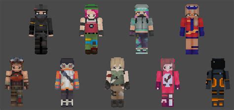 Fortnite Heroes Skin Pack (128×128) | Minecraft Skin Packs