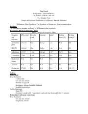 Experiment 7 Lab Report Williamson Ether Synthesis The Synthesis of ...