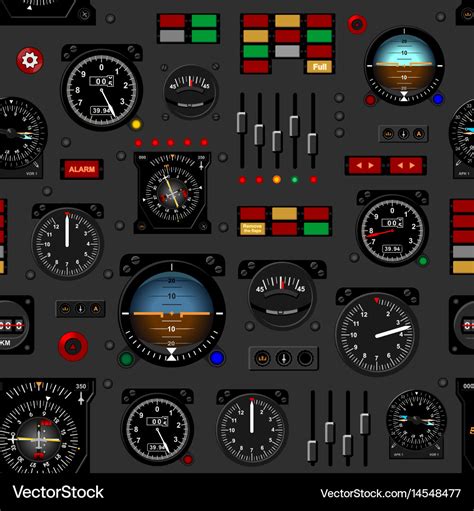 Airplane instrument panel aircraft dashboard Vector Image