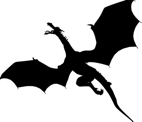 Flying Dragon Silhouette Vector file image - Free stock photo - Public ...