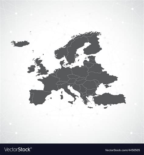 Europe map and communication background Royalty Free Vector