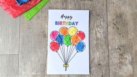 Simple Birthday Card for Kids to Make- free printable - Go Places With Kids