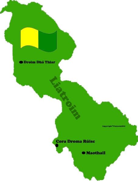 Leitrim county map with towns