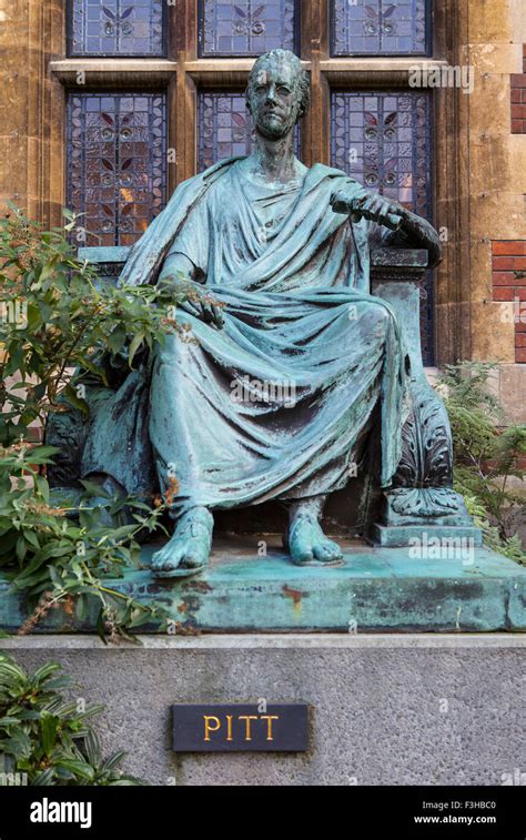 A statue of William Pitt The Younger outside Pembroke College in ...