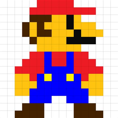 8-bit mario | Pixel art templates, Pixel art, Pixel art grid