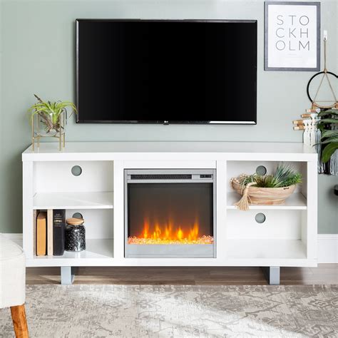 Middlebrook Designs 58-inch Modern Fireplace TV Stand Console with Open ...