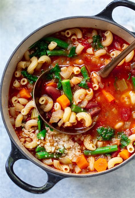 Classic Italian Vegetable Minestrone Soup | Familystyle Food