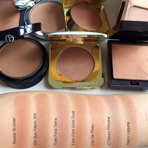 Swatches of a few of the bronzers I use on rotation (Swatch heavily ...