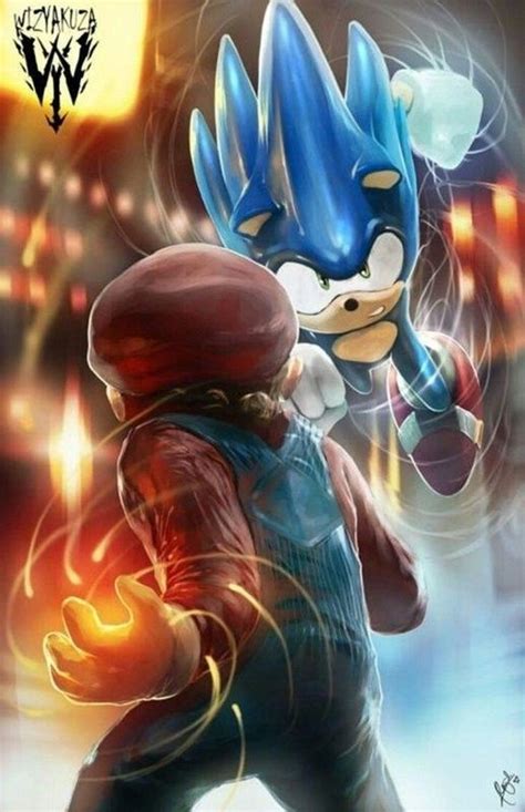 Mario vs Sonic | Nintendo-Sega | Crossover | Desenhos do mario, Anime ...