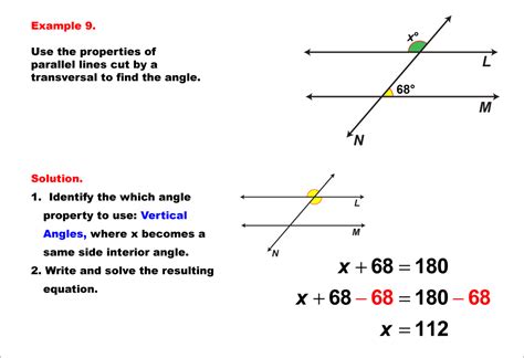 Math Examples Collection: Equations with Angles from Parallel Lines Cut ...