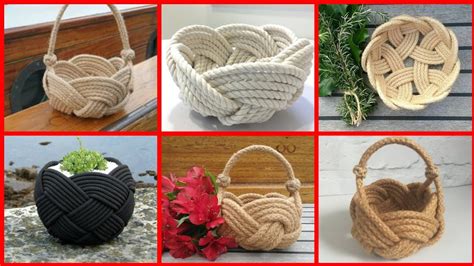 DIY Natural Rope Baskets,Jute Rope Baskets,New Baskets Ideas For ...