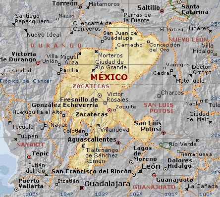 Fresnillo Zacatecas Mexico Map