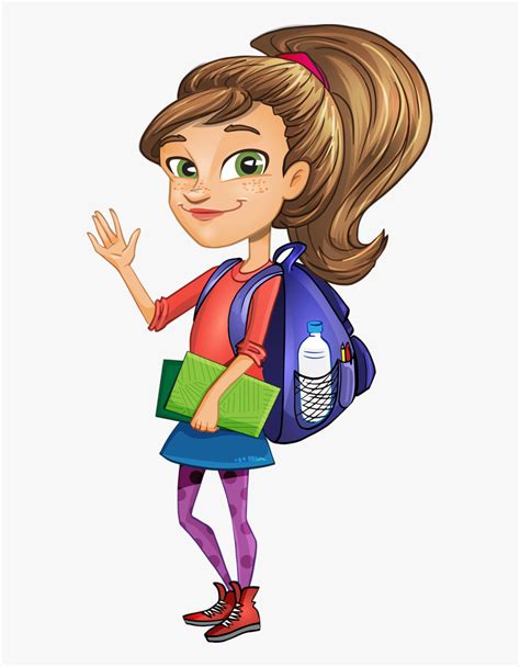 Girl Student Clipart - Female Student Clip Art, HD Png Download ...