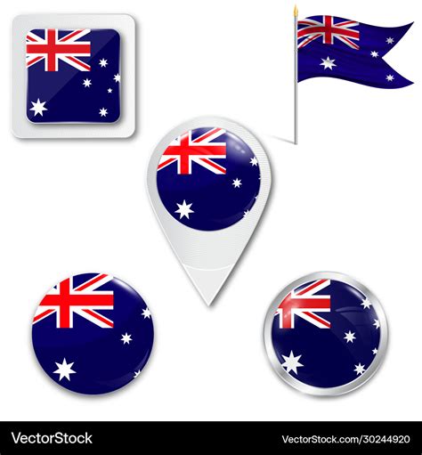 Australia flag flag australian banner Royalty Free Vector