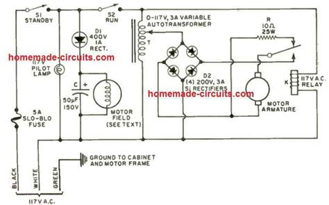 DC Shunt Motor Controller Circuit using Variac – Homemade Circuit Projects