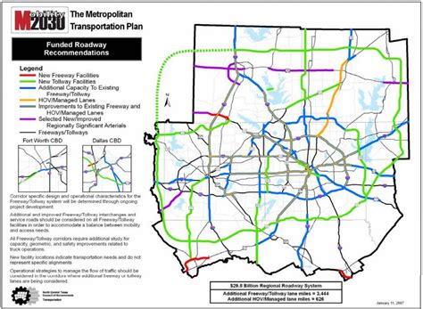 Dallas tollway map - Dallas toll roads map (Texas - USA)