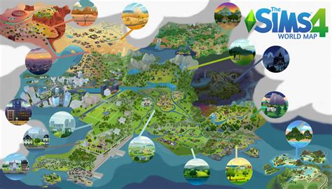 Sims 4 World Map by EmilyJayneDraws on DeviantArt | Sims 4, Sims 4 game ...