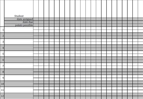 Gradebook Template Free Printable | Images and Photos finder