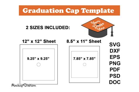 Graduation Cap Template, Blank Graduation Cap, Graduation Cap Svg ...