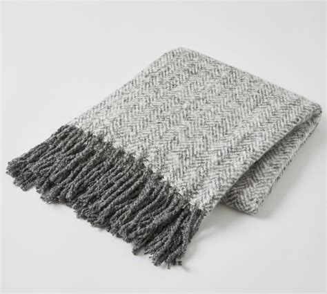 Grey Herringbone Throw – Lumela Coolamon