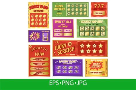 Scratch Cards, Instant Lottery Card Graphic by frogella.stock ...