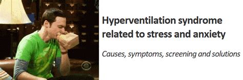 Hyperventilation syndrome related to stress and anxiety. Causes ...