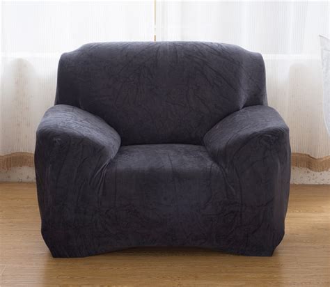 Black Plush Couch Cover Sofa Slipcover | Shop Couch Covers, Slipcovers ...