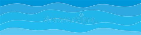 Blue sea waves banner stock vector. Illustration of bright - 247634005