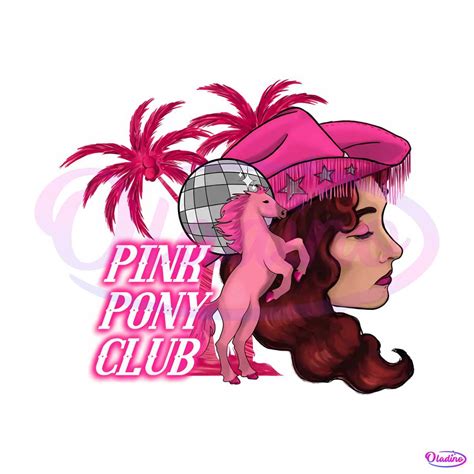 Retro Chappell Roan Pink Pony Club PNG