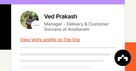 Ved Prakash - Manager - Delivery & Customer Success at Anubavam | The Org