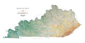 Amazon.com: Kentucky Topographic Map by Raven Maps, Print on Paper (Non ...