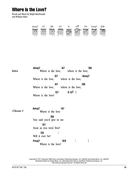 Where Is The Love? by Roberta Flack - Guitar Chords/Lyrics - Guitar ...