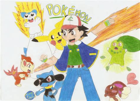 Satoshi and Pokemon by Nejti on DeviantArt